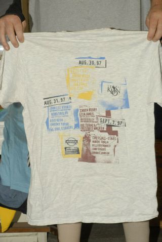 1997 Long Beach Blues Fest T Shirt John Lee Hooker Chuck Berry Etta James Med