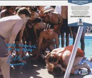 The Sandlot " Squints " Chauncey Leopardi Signed 8x10 Photo Bas Beckett With Insc