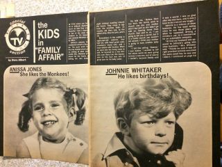 Family Affair,  Anissa Jones,  Johnnie Whitaker,  Three Page Vintage Clipping