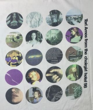Vtg Tori Amos Xl T - Shirt From Choirgirl Hotel Tour 98 Pianos Try To Be Guitars