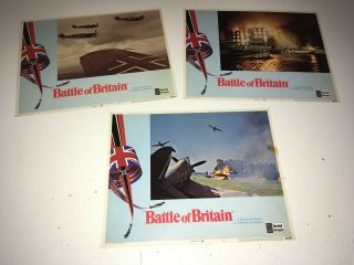 Battle Of Britain Movie Lobby Card Posters 1969 World War 2 Uk Fighter Planes Ww