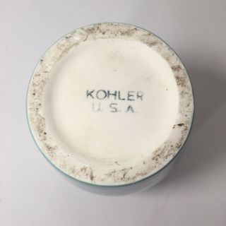 Blue Kohler Pottery Vase - Porcelain Advertising 2