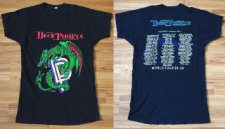 1993 1994 Authentic Deep Purple The Battle Rage On Concert Tour T - Shirt Rare Vtg