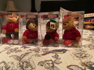 The Monkees Limited Edition Collectible Rare Bears Complete Set Davy Micky Peter