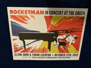 Rocketman In Concert Live At The Greek Poster Taron Egerton & Elton John 2019