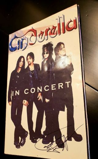 Autographed Cinderella 2002 Tour Program Poster Kiss Motley Crue Bon Jovi Rock