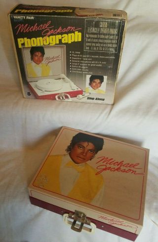 Young Michael Jackson Record Player Phonograph With The Factory Box