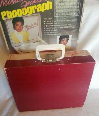 Young Michael Jackson Record Player Phonograph With The Factory Box 6