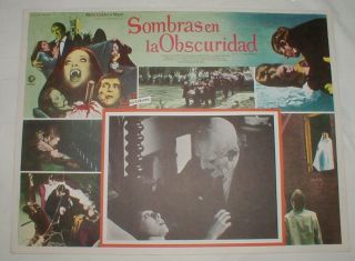 Old Barnabas House Of Dark Shadows Spanish Lobby Card Poster Ex 16.  5 " X 12.  75 "