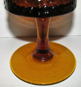 Stelvia Italy Antiqua Amber Root Beer Colored Glass Vase Wayne Husted of Blenko 5