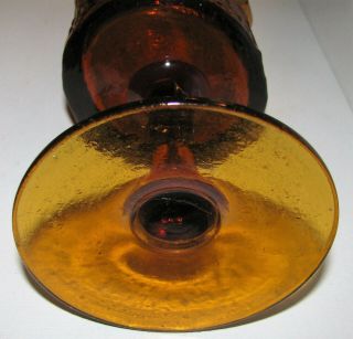 Stelvia Italy Antiqua Amber Root Beer Colored Glass Vase Wayne Husted of Blenko 6