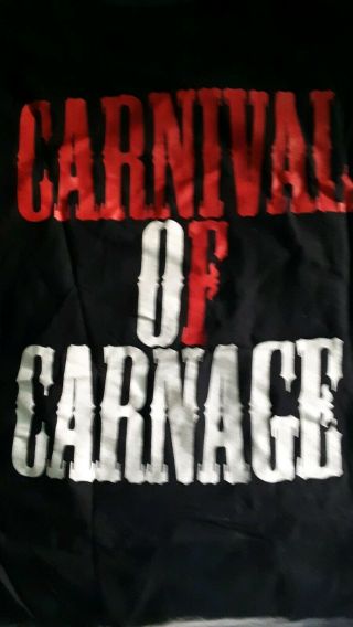 Vintage 1995 Insane Clown Posse CARNIVAL of CARNAGE & RIDDLE BOX t - shirts Large 4