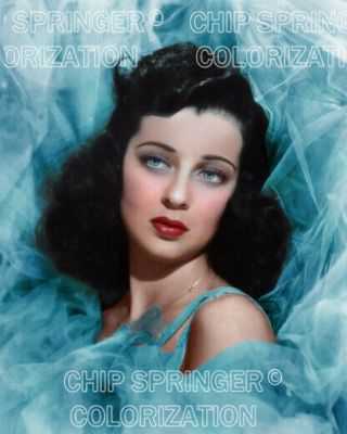 Gail Russell In A Blue Sheer Wrap 2 | 8x10 Color Photo By Chip Springer