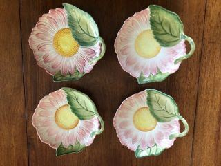 8 Tiffany & Co flower dessert plates,  4 yellow,  4 pink,  9” salad/dessert plates 3
