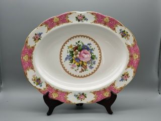 Royal Albert Lady Carlyle.  Large Oval Platter,  16 ".  Bone China,  England