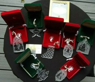 8 Waterford Crystal Christmas Ornaments 1 Songs Of Christmas 1st Edt Plus Others
