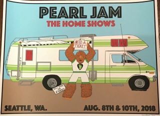 Pearl Jam Seattle 2018 Shuss Ap Poster