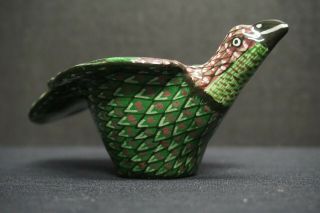 Signed Ardmore Studio Ceramic Handmade Pottery Bird Candle Holder Vase Bowl