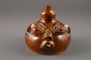 Face Jug Mini Louis Brown North Carolina Pottery Buncombe County Nc Folk Art