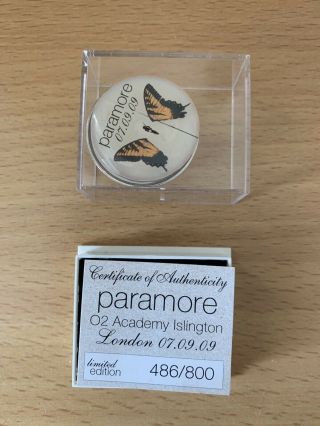 Paramore Rare Limted Edition Pin Badge 1 Of 800