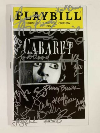 Cabaret Cast Signed Autographed Playbill Alan Cummings Michelle Williams