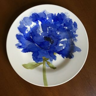Royal Stafford Blue Poppy Poppies Dishes Set Of 12 Salad Dessert Plates 8 1/2 "