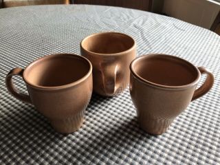 Russell Wright Iroquois Ripe Apricot Three Coffee Mugs
