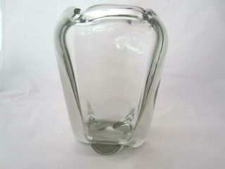 Whitefriars Flint Lobed Glass Vase By James Hogan 1930 