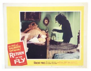 1959 Fox Sci Fi " Return Of The Fly " Lobby Card 8 Monster Vf -