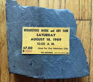 1969 Woodstock Ticket Stub For Day 2 Aug 16,  1969 The Who Grateful Dead