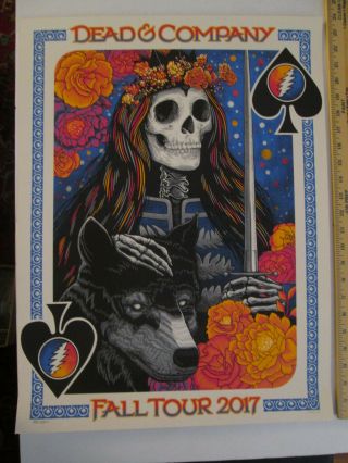 Dead & Company 2017 Tour Poster Grateful Dead Boston Ma Vip Signed Numbered