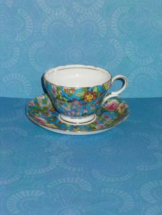 Shelley Chintz Cup And Saucer/ Ratauds Floral
