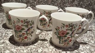 Aynsley Pembroke Bone China England Porcelain Mugs Tea Cups Set Of 5 Pristine