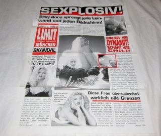 Anna Nicole Smith To The Limit German Movie Poster 1995