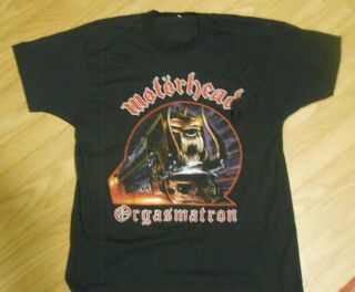 Motorhead Vintage Black Shirt 1986 Orgasmatron Tour Xl Extra Large 2 - Sided Orig