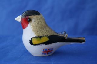 Langham Glass Hand - Made Crystal Goldfinch Bird / Boxed