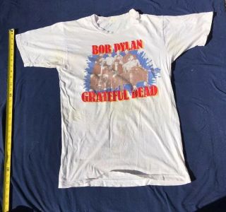 Vintage Dylan And The Dead Grateful Dead Concert T Shirt Sz L