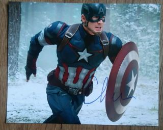 Chris Evans " Autographed Signed " Captain America Avengers Endgame 8x10 Photo