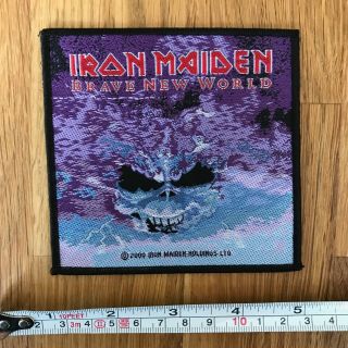 Iron Maiden Rare Brave World Uk 2000 Embroidered Sew On Patch