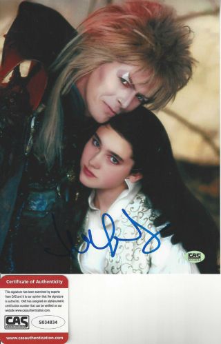 Actress Jennifer Connelly Autographed 8x10 Photo With David Bowie Cas Certified