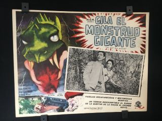 1959 The Giant Gila Monster Horror Authentic Mexican Art Lobby Card 16 " X12 "
