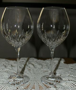2 Large Godinger Shannon Crystal Chelsea 9.  5 " Balloon Red Wine Glasses