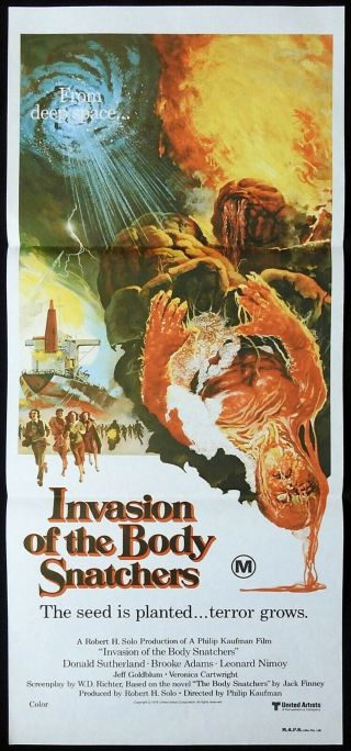 Invasion Of The Body Snatchers Daybill Movie Poster