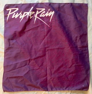 Vintage Prince 1984 " Purple Rain " Tour Bandana / Scarf / Tapestry -