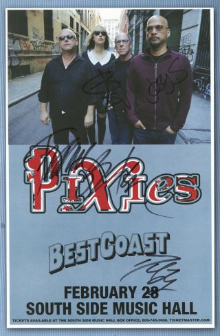 The Pixies Signed Autographed Concert Poster 2014 Black Francis,  David Lovering,