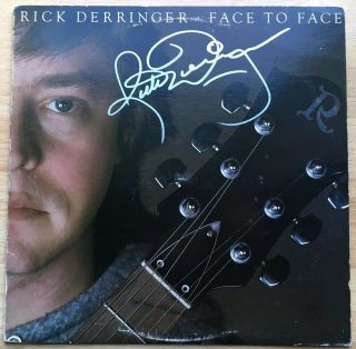 Rick Derringer Signed Autographed " Face To Face " Vinyl Record Album Authentic