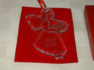 Baccarat Clear Crystal Glass Christmas Noel Tree Ornament - 2005 Angel