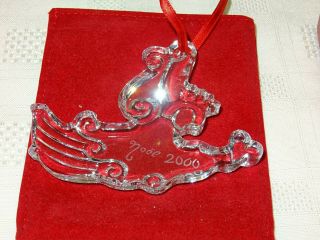 Baccarat Clear Crystal Glass Christmas Noel Tree Ornament - 2000 Angel