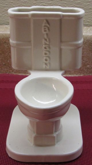 Vintage Art Pottery Abingdon Advertising Toilet Commode Salesman Sample Rare