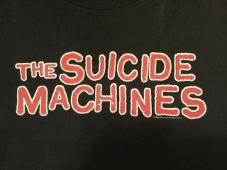 Vintage 1996 THE SUICIDE MACHINES 2 - Sided T Shirt Sz Large Alternative Punk Rock 2
